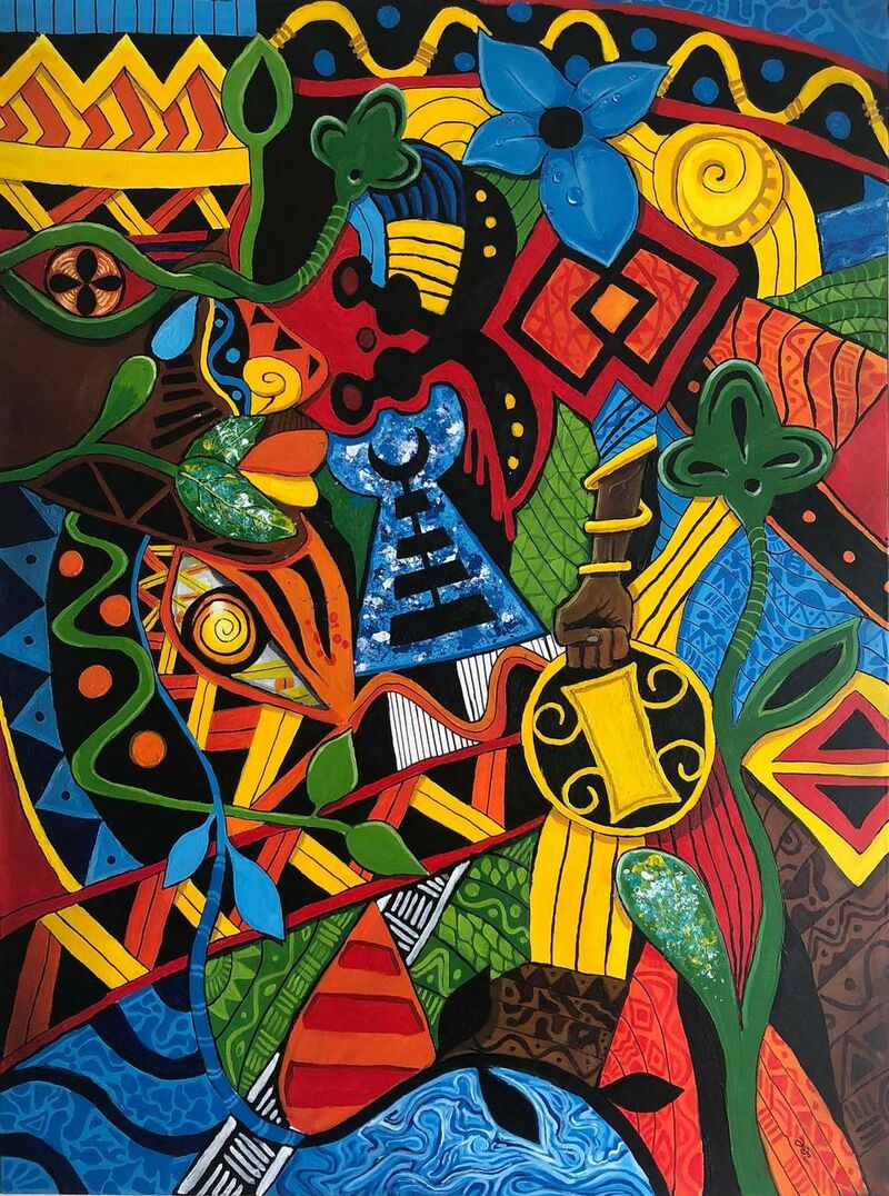 Survival Of A Kingdom - a Paintings by Jojo Hayfron 